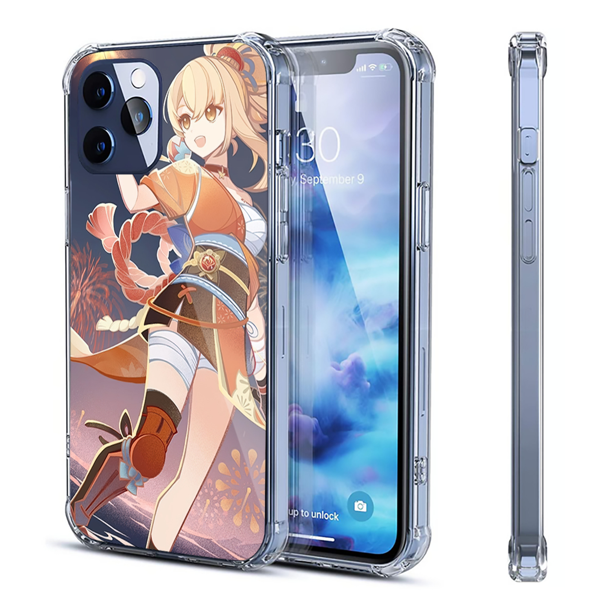 げんし神 genshin 【iPhone 12シリーズ対応】透明スマホケース（クリアソフトケース）